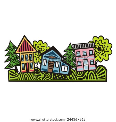 Houses vector illustration