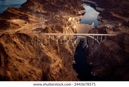 An Aerial View of the Hoover Dam in Nevada