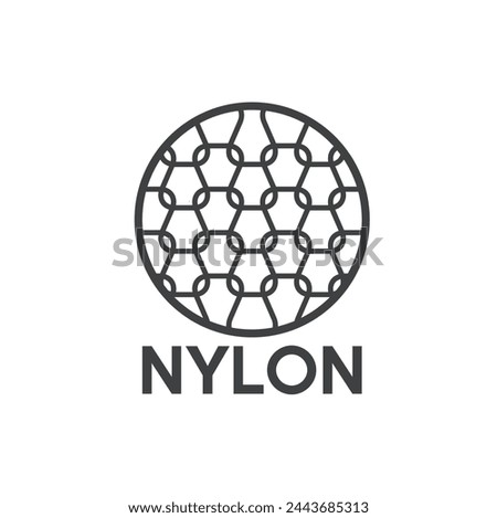 illustration of nylon yarn, nylon icon, vector art. Royalty-Free Stock Photo #2443685313
