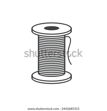 illustration of nylon yarn, nylon icon, vector art. Royalty-Free Stock Photo #2443685315