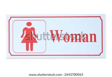 Woman Toilet sign and symbols isolated on white background
