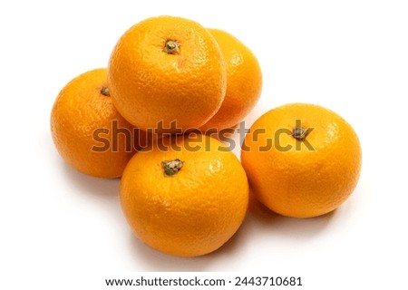 Japanese citrus hassaku on white background Royalty-Free Stock Photo #2443710681