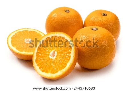 Japanese citrus hassaku on white background Royalty-Free Stock Photo #2443710683