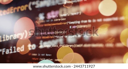 Source code photo. Technology background.