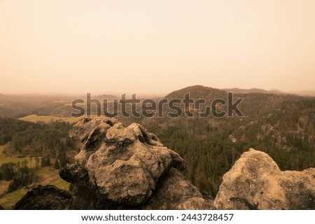 Landscape view on a hills Royalty-Free Stock Photo #2443728457