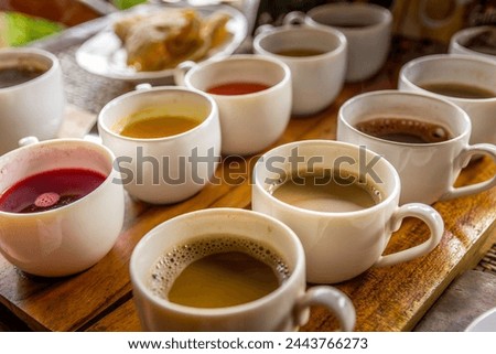 Assortiment of coffee and tea Royalty-Free Stock Photo #2443766273