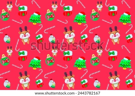 Christmas isolated holiday seamless pattern candy Winter mood vintage design Sweet wallpaper Wrapping paper fabric textile Xmas pink cute background print Caramel stick Sweet lollipop December Cartoon