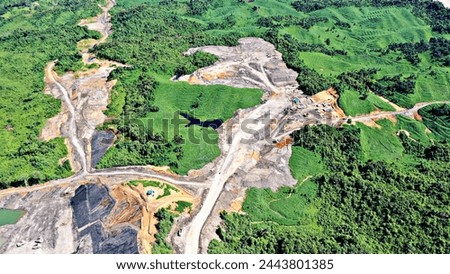 the amazing world of mining from aerial photography in Indonesian
