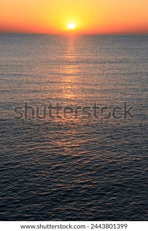 magnificent sunset over the sea