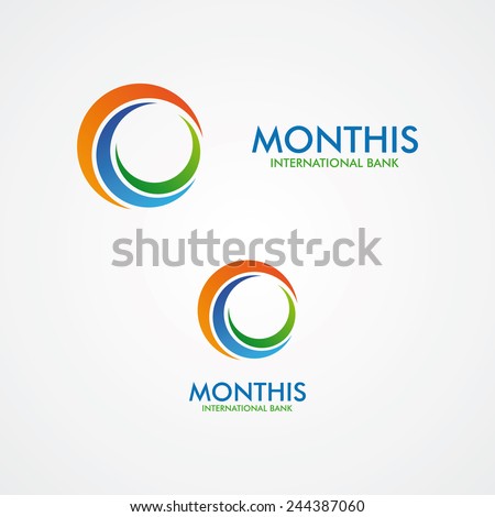 Abstract  month or sun  logo Royalty-Free Stock Photo #244387060