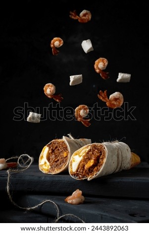High Quality stock photo of wrap in dark background for digital marketing.