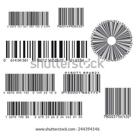set of eight barcode