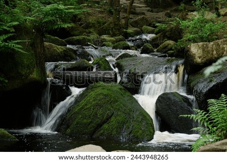 Waterfall of the peak district UK Royalty-Free Stock Photo #2443948265