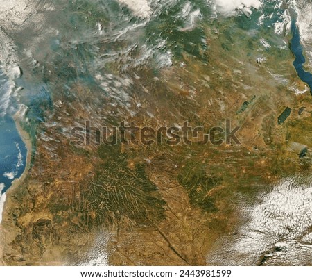Fires in Central Africa. Fires in Central Africa. Elements of this image furnished by NASA. Royalty-Free Stock Photo #2443981599