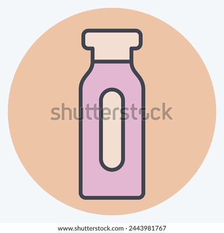 Icon Sport Bottle. related to Skating symbol. color mate style. simple design illustration