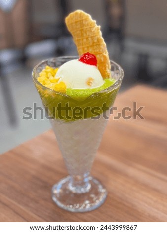 Ice cream avocado and corn
