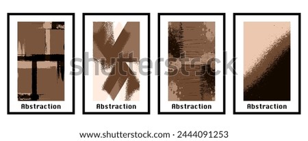 Set of 4 Abstract pattern. Illustration for printing on wall decorations. For use in graphics.