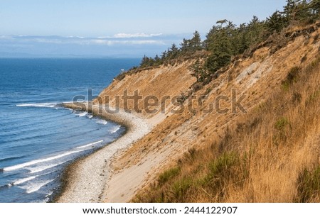 Coastal Overlook at Fort Ebey State Park in Washington State, USA Royalty-Free Stock Photo #2444122907