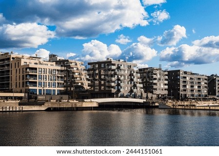Bjorvika district by the Oslo Fjord Royalty-Free Stock Photo #2444151061