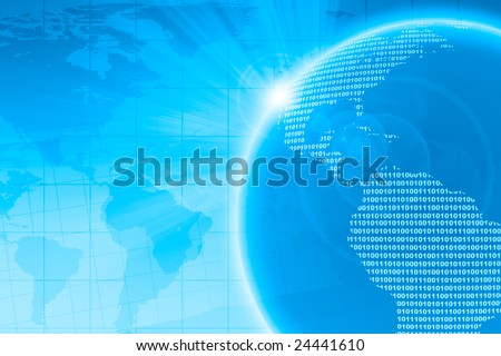 Abstract background depicting the digital world.