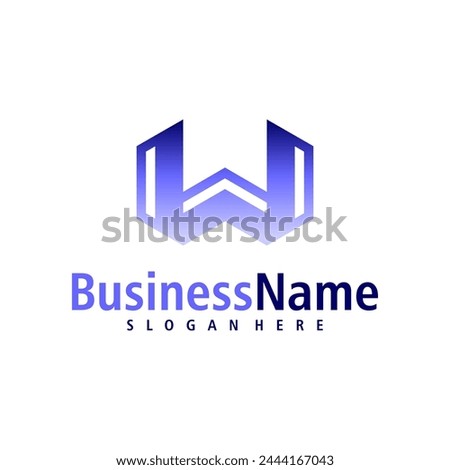 Letter W logo design vector. Creative Initial W logo concepts template