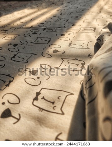 A cartoon image exposed to sunlight.