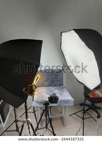 SIDOARJO, INDONESIA - MARET 20, 2020. my small photo studio for products food.