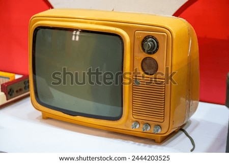 A retro old-fashioned picture tube CRT TV
