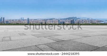 Expansive Urban Vista from Public Square Royalty-Free Stock Photo #2444218395