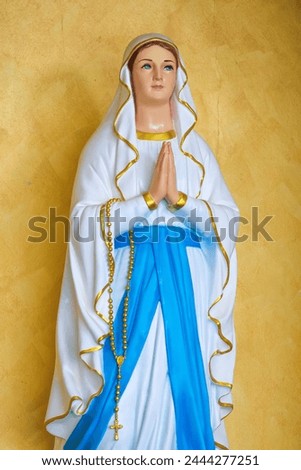 Our Lady of Lourdes catholic Virgin Mary religious statue 
