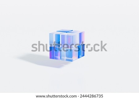 3D rendering bussiness title glass picture
