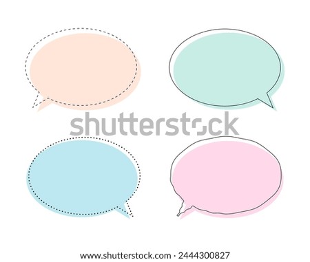 Speech bubbles icons set for comics. Colorful callout clouds cartoon illustrations. Vector illustrations collection. Cartoon words balloons for Comic book.