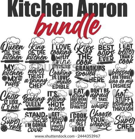 Kitchen Apron Vector Designs Bundle