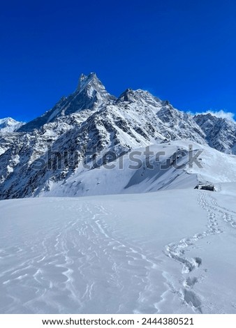 beautiful picture of ice  and mountain   this  picture describing the winter season  