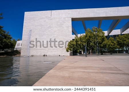 the Vitacura Municipal Building in Santiago, Chile Royalty-Free Stock Photo #2444391451