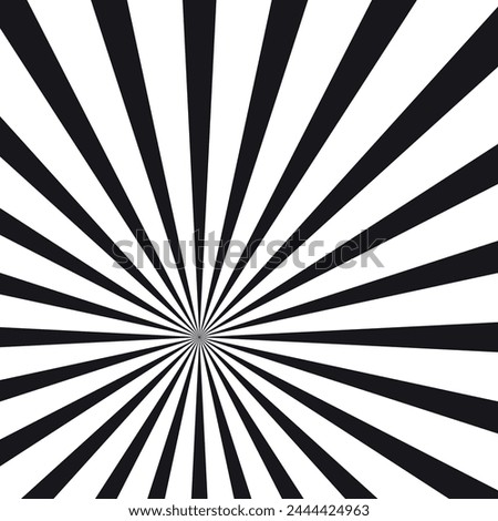 Black and White Radial sunburst pattern Background design,
