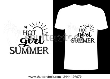 Hot girl Summer T- shirt Design, , Summer typography, vibes, Sun, fashion ,print vector T-shirt Design, Shady beach Summer Sunshine on my Mind T-shirt