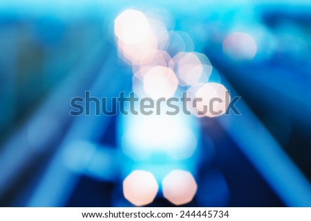 Abstract style - Defocused Blue highway abstract lights texture background