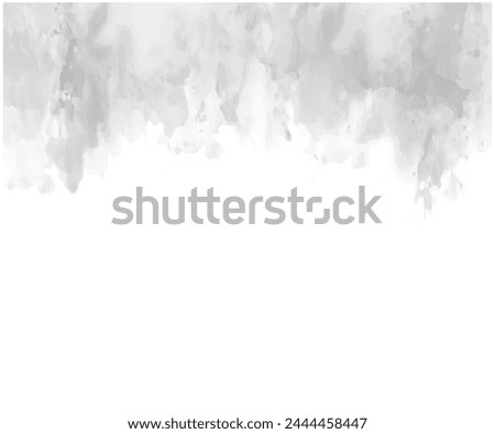 Black vector watercolor art background with white clouds and Black sky