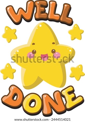 Cute text sticker message illsutration. Colorful positive quotes text. Cute sticker with faces and text.
