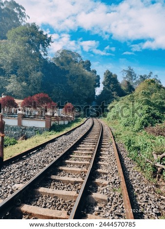 This is a picture of a beautiful landscape near a mountain rail system in India at Ooty, Tamil Nadu :)