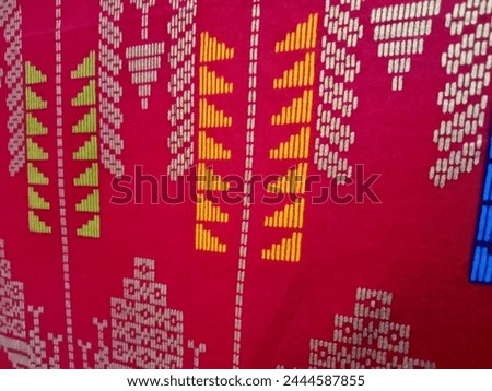 Full frame of traditional motif textiles, traditional Indonesian batik motifs and texture background.