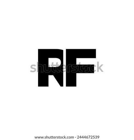 Letter R and F, RF logo design template. Minimal monogram initial based logotype.