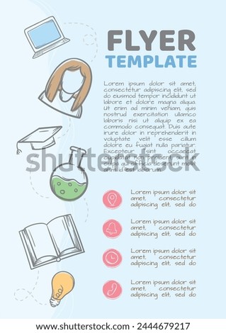 Vector editable design template for flyer, booklet, announcement, advertisement, post related to education and training.