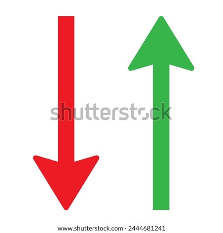 Up and down arrow vector isolated