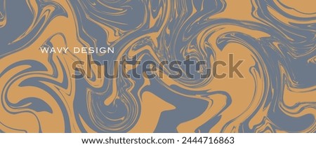 Vector flat illustration. Abstract horizontal background with waves. Trendy retro style. Ideal for textile design, screensavers, covers, cards, invitations and posters.