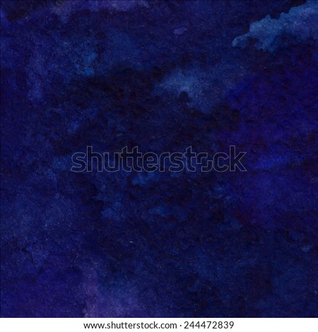 Watercolor space background. Cosmic backdrop with paint strokes and swashes. Vector texture.