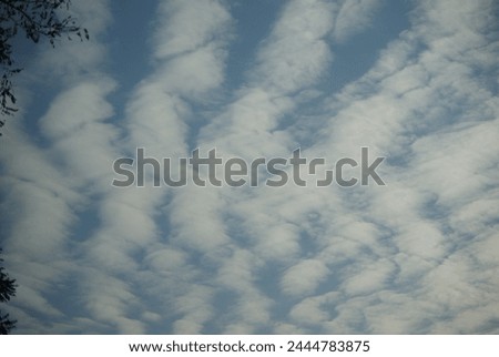 Photo of the sky and beautiful wavy clouds.
