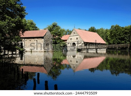 Water castle Vischering, Luedinghausen, North Rhine-Westphalia, Germany, Europe.
Vischering Castle is the most typical moated castle in the Muenster region of Germany. Royalty-Free Stock Photo #2444793509