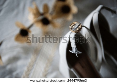 White wedding shoes and accesories